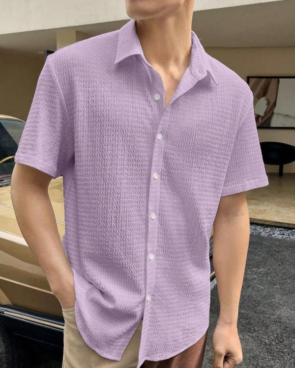 Levander Colour Men  Casual Wear Cotton Structured Shirt
