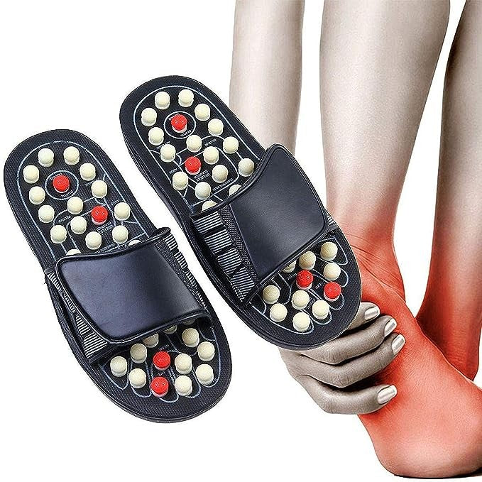 Acupressure and Magnetic Therapy Slippers for Full Body Blood Circulation Foot Massager Pain Relief Slippers For Men and Women