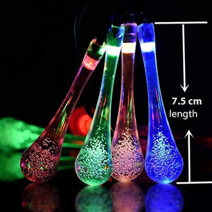 14 LED Waterdrop Shape Decorative String Lights Fairy Lights Crystal (Multicolor)