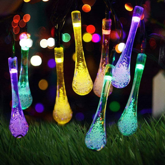 14 LED Waterdrop Shape Decorative String Lights Fairy Lights Crystal (Multicolor)