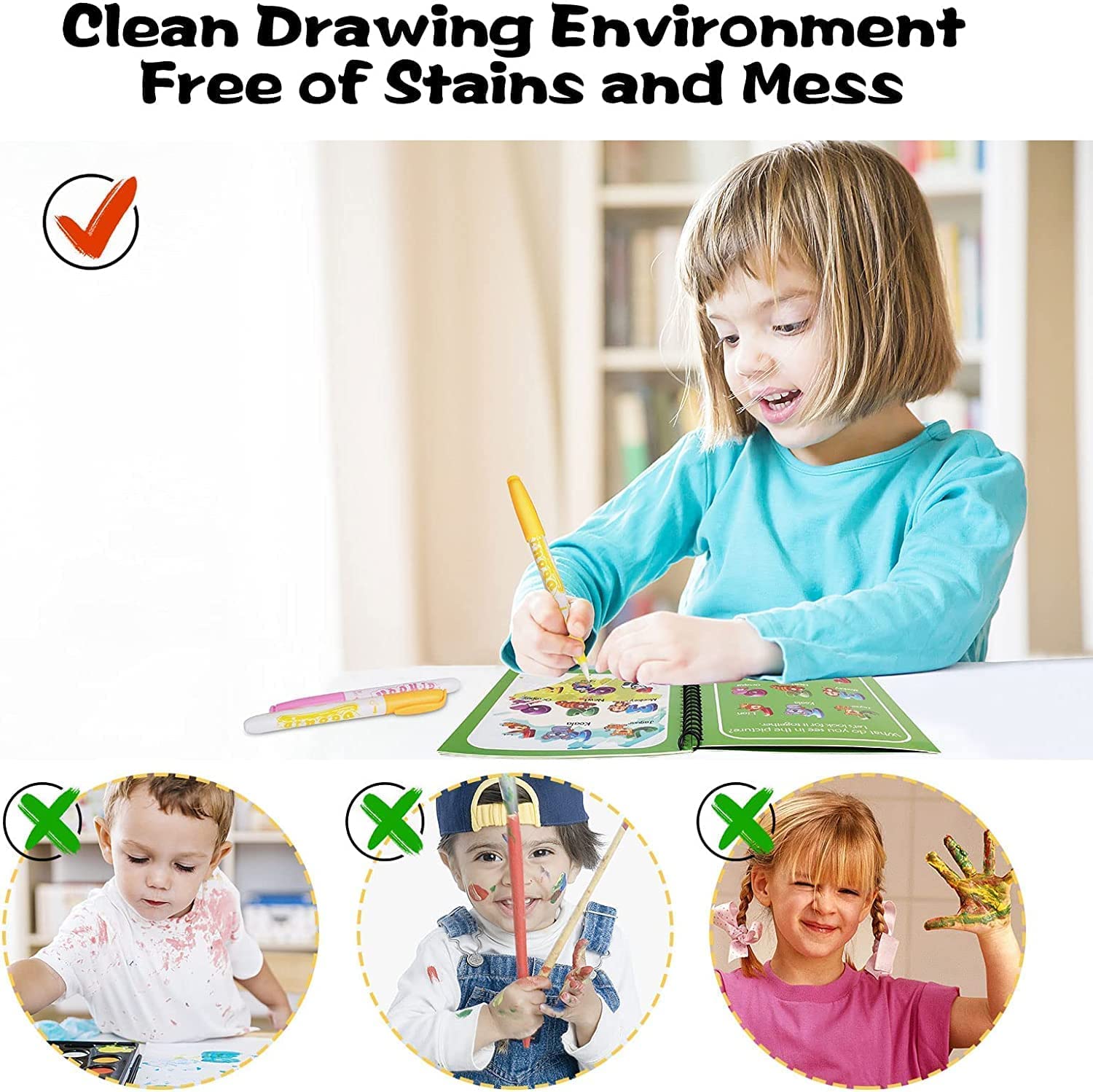 Reusable Magic Water Painting Book