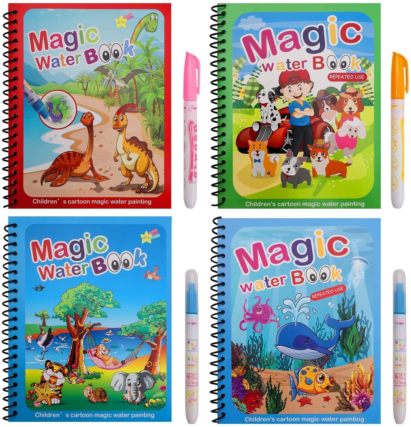 Reusable Magic Water Painting Book