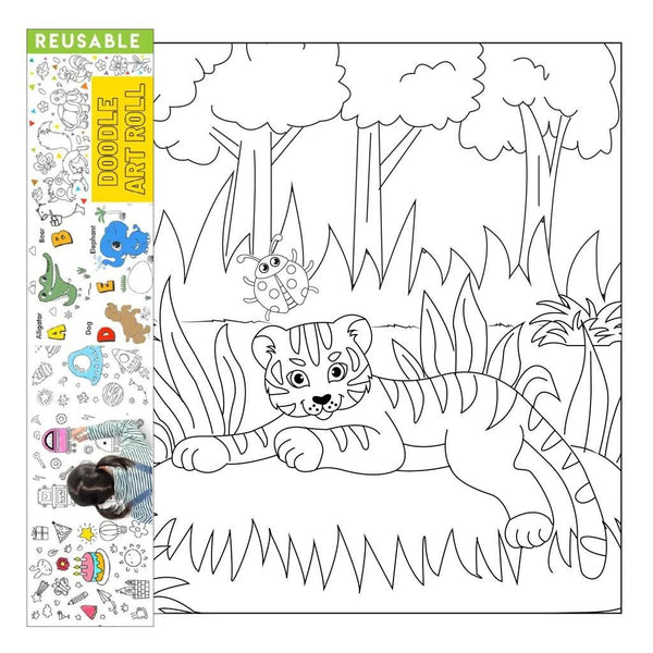 Reusable Doodle Art Roll - Jungle Theme (2 meters)